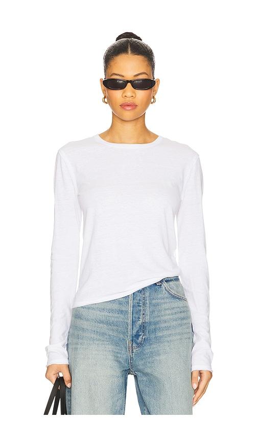 free people x we the free nova tee long sleeve in ivory in ivory.
