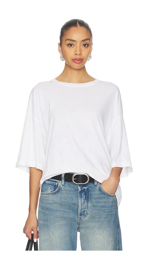 free people x we the free perfect oversized tee in white in white.