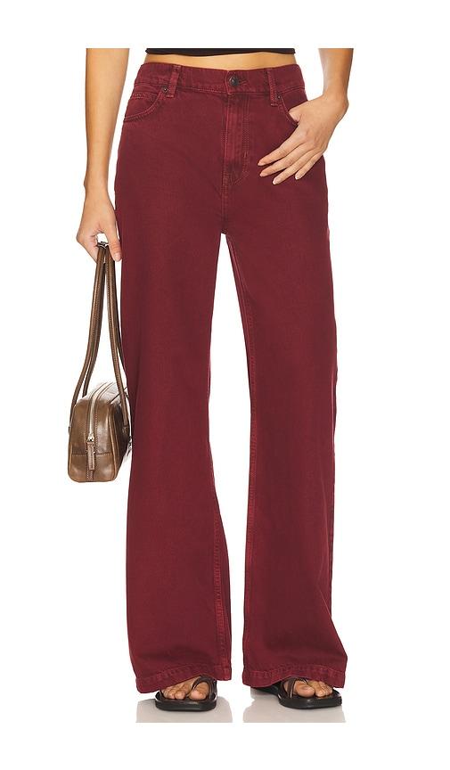 free people x we the free stride jean in syrah in burgundy.