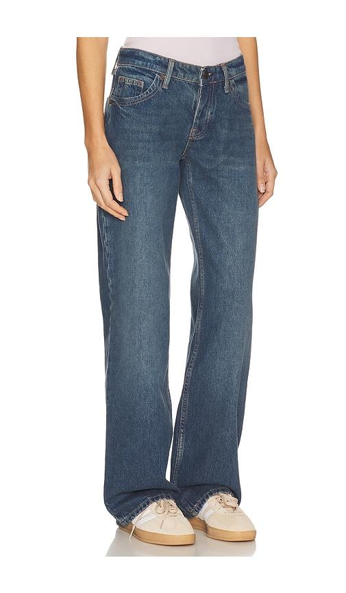 free people x we the free tennessee low rise boyfriend jeans in blue.