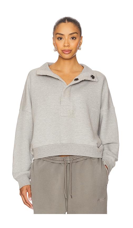 free people x we the free timeless pullover in heather grey in grey.