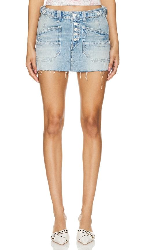 free people x we the free x revolve izzie denim mini skirt in denim-light.
