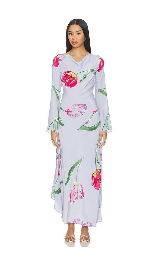 free people zadie diagonal seam midi dress in slate.