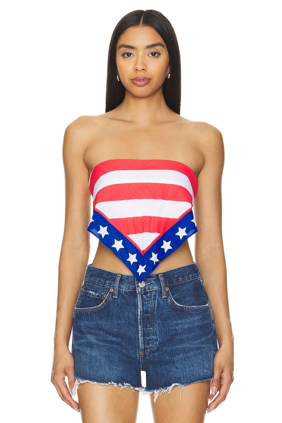 freedom printed bandana top