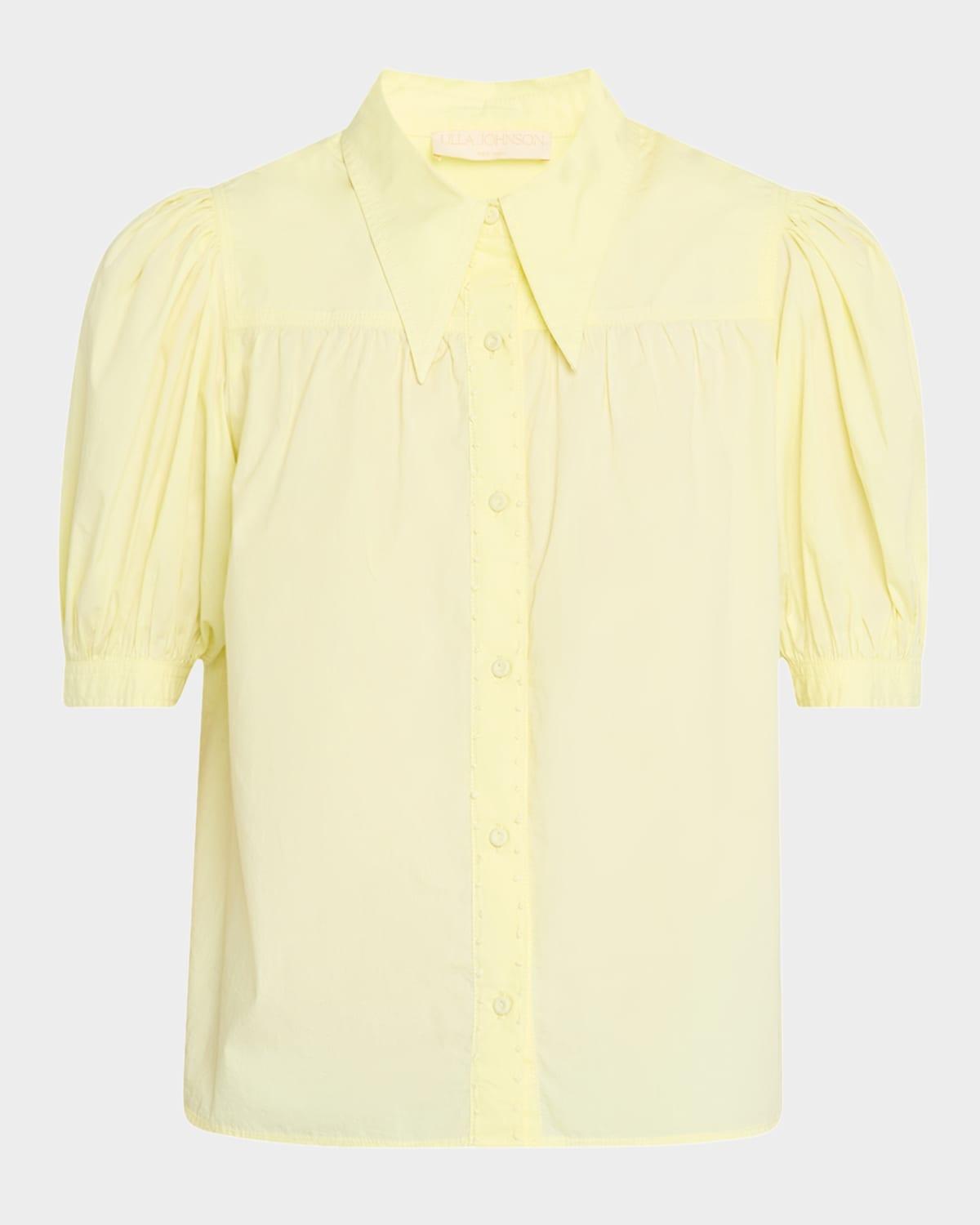 freja puff-sleeve top
