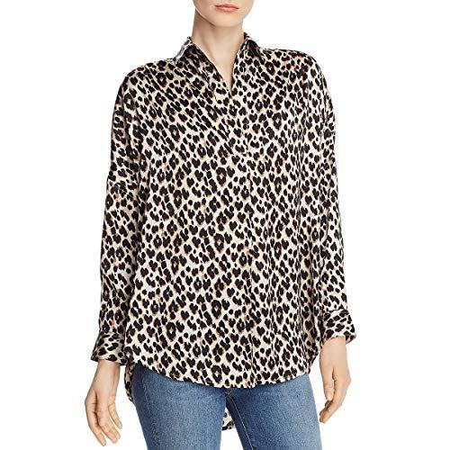 french connection women's animal printed tops, leopard multi, s