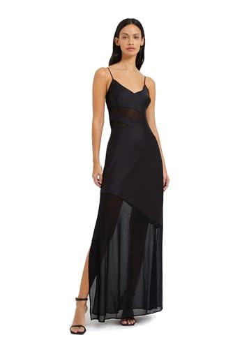 french connection women's inu satin strappy dress, blackout