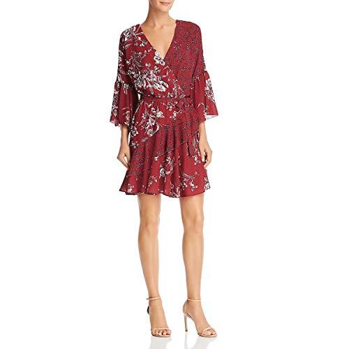 french connection women's jersey wrap dresses, deep frmboise, 4