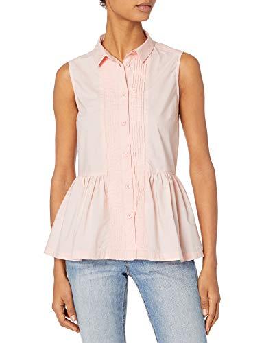 french connection women's neema cotton top, pink opal, 10