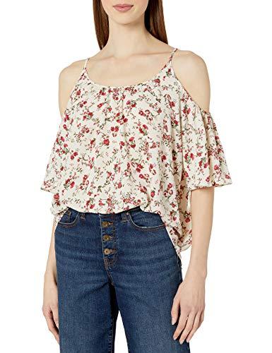french connection women's polly plains top, anastasia ditsy print cream multi, xs