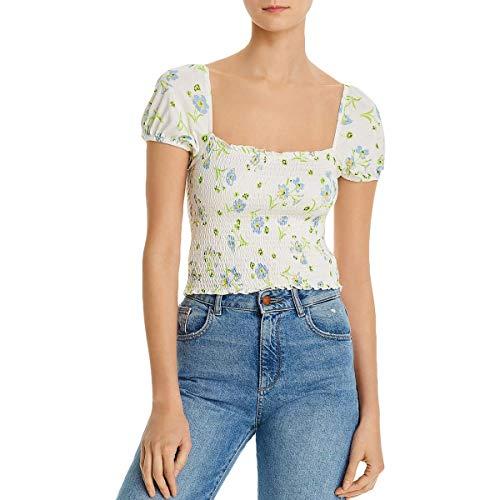 french connection women's smock tops, summer white, l