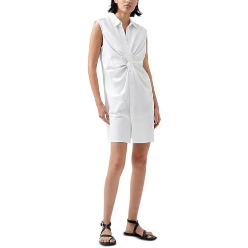 french connection womens aofie linen sleeveless mini dress white 8