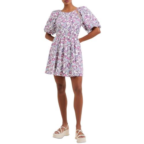 french connection womens cut-out short mini dress white m