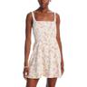french connection womens floral print short mini dress white 8