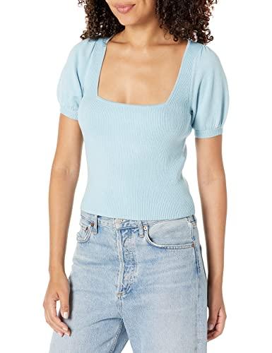 french connection womens jaida top sweater, forget me not, large us
