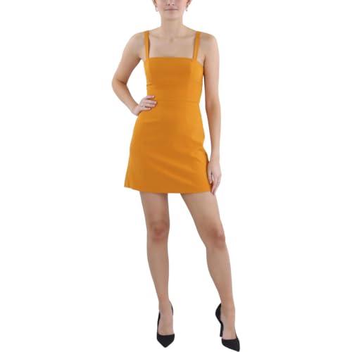 french connection womens sleeveless short mini dress yellow 6