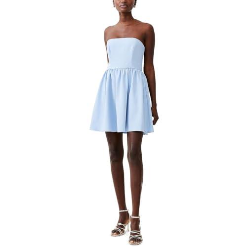 french connection womens strapless short mini dress blue 12