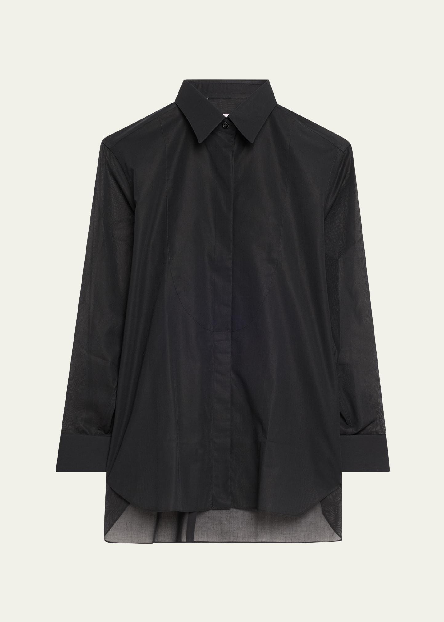 french cuff evening shirt with plastron