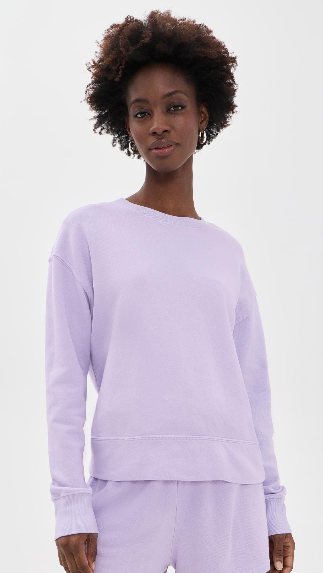 french terry pullover sweatshirt