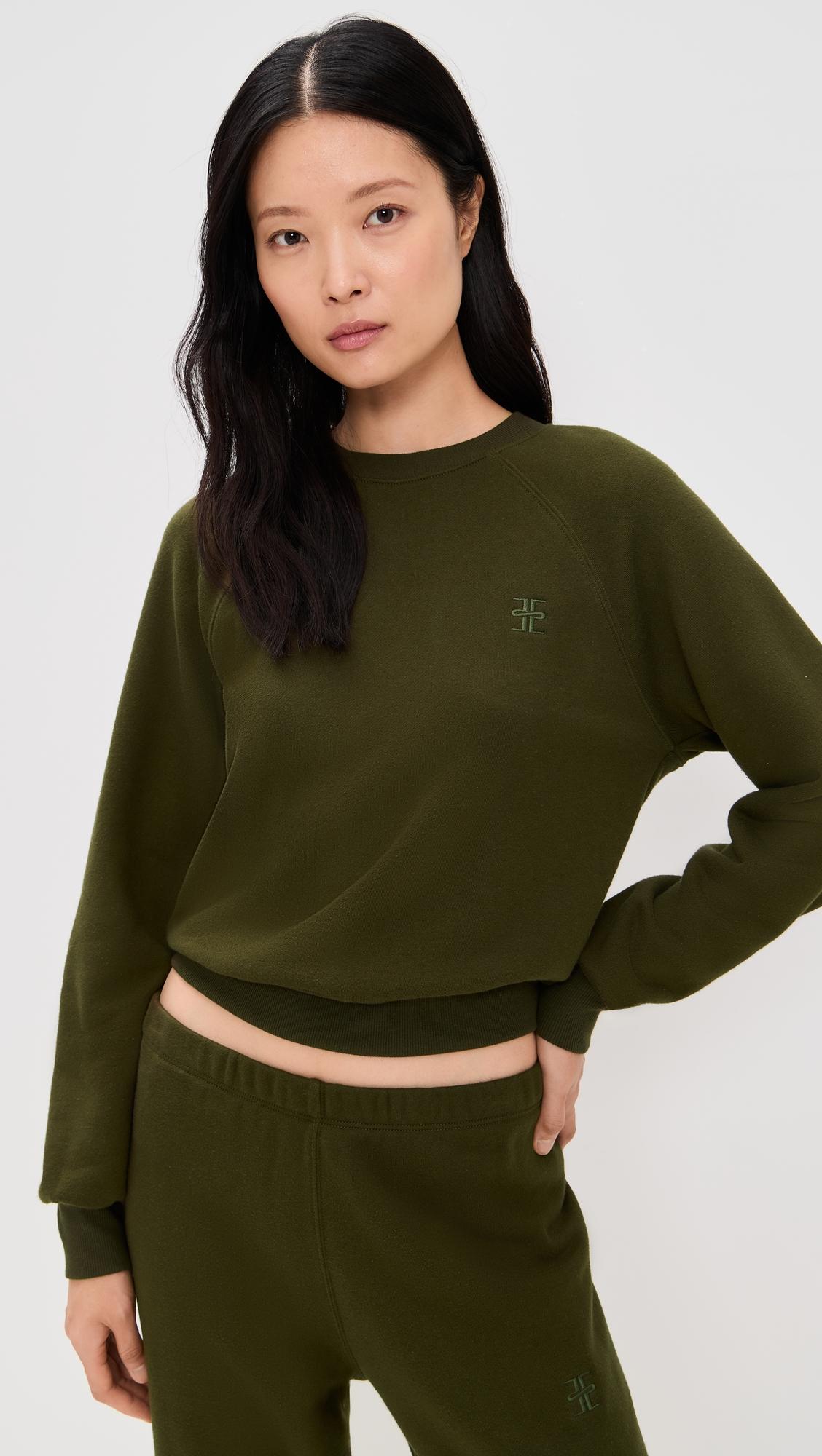 french terry shrunken raglan sweatshirt