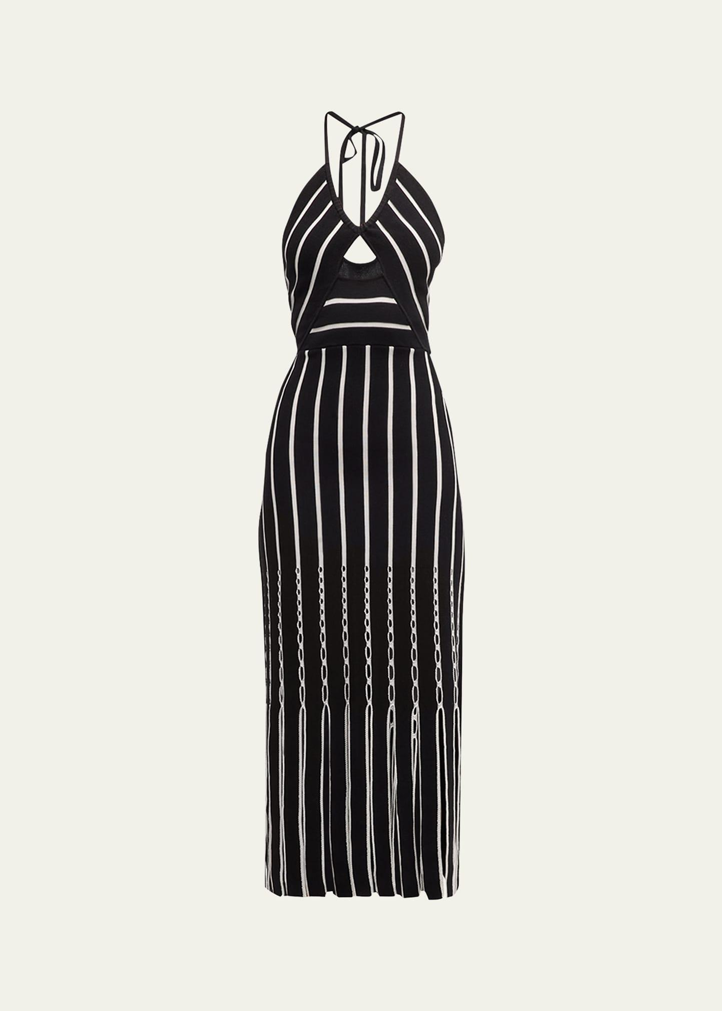 frida striped halter dress