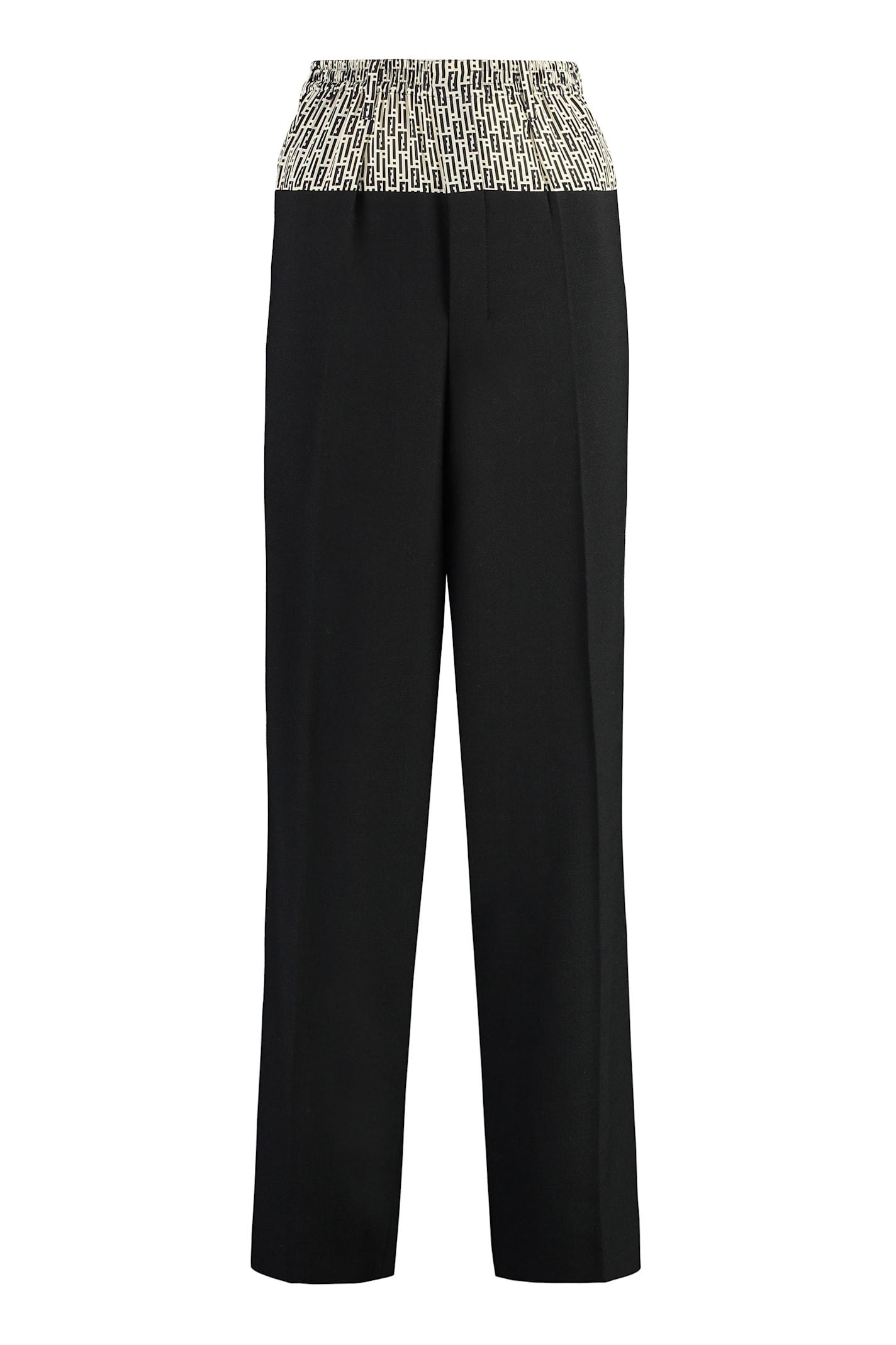 friends of fendi - wool blend trousers