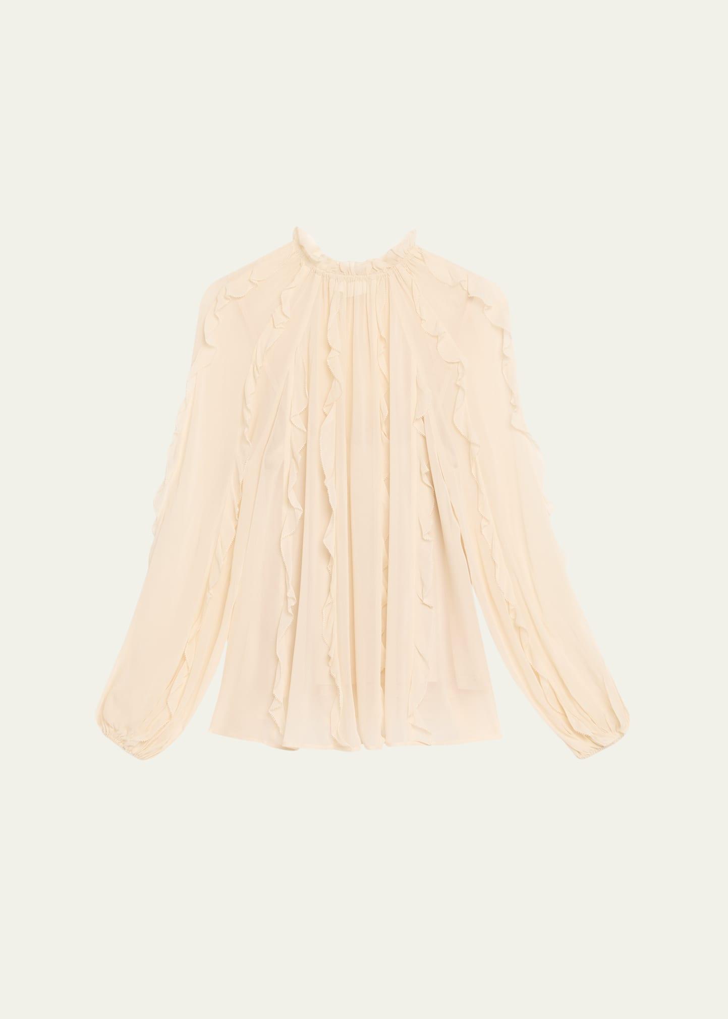 frill billow blouse