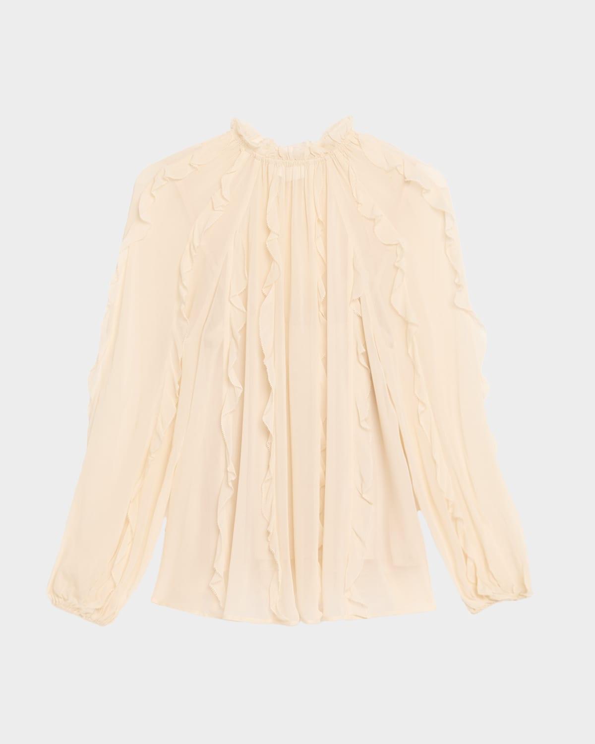 frill billow blouse