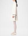frill high neck contrast trim mini dress