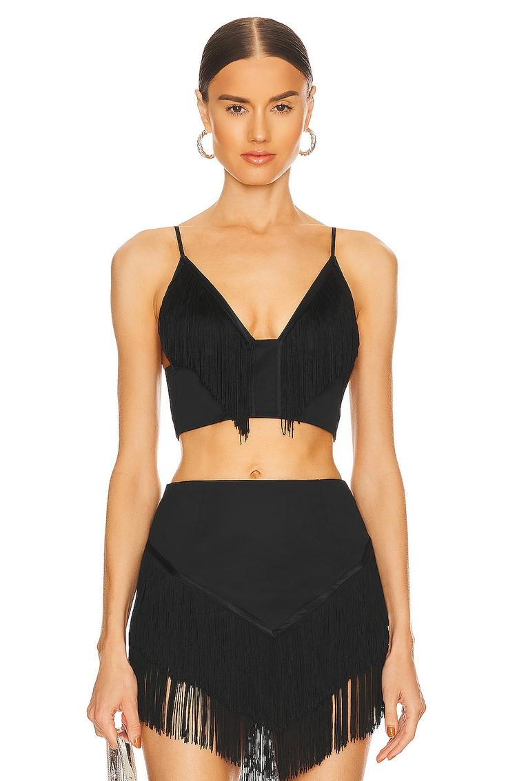 Fleur du Mal Fringe Bralette