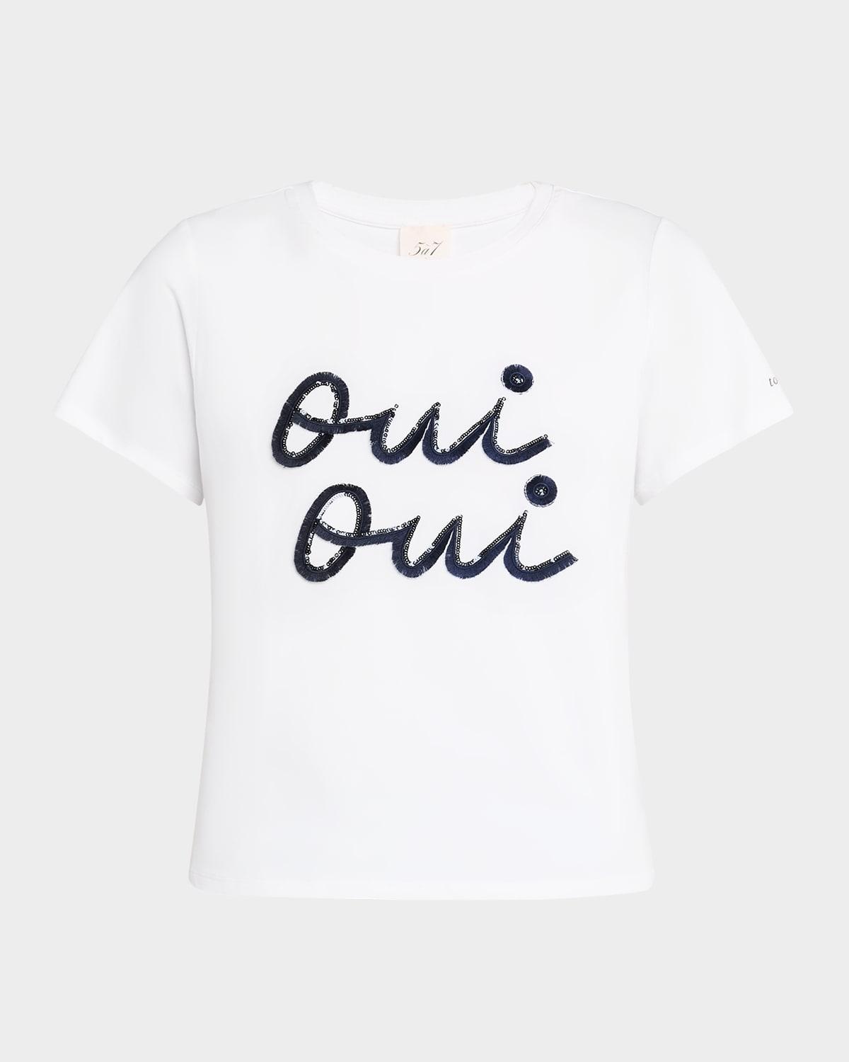 fringe oui oui shrunken t-shirt