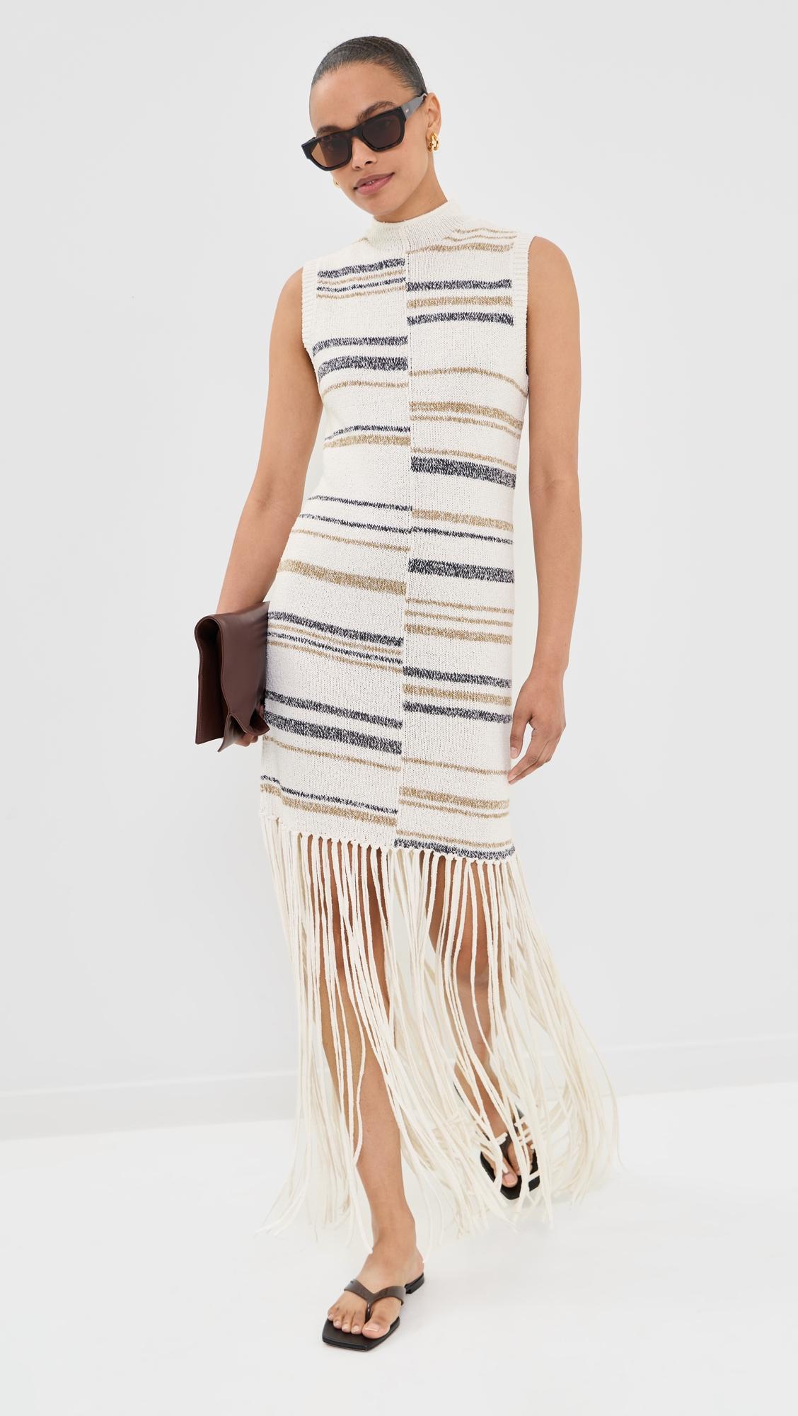 fringe sleeveless dress
