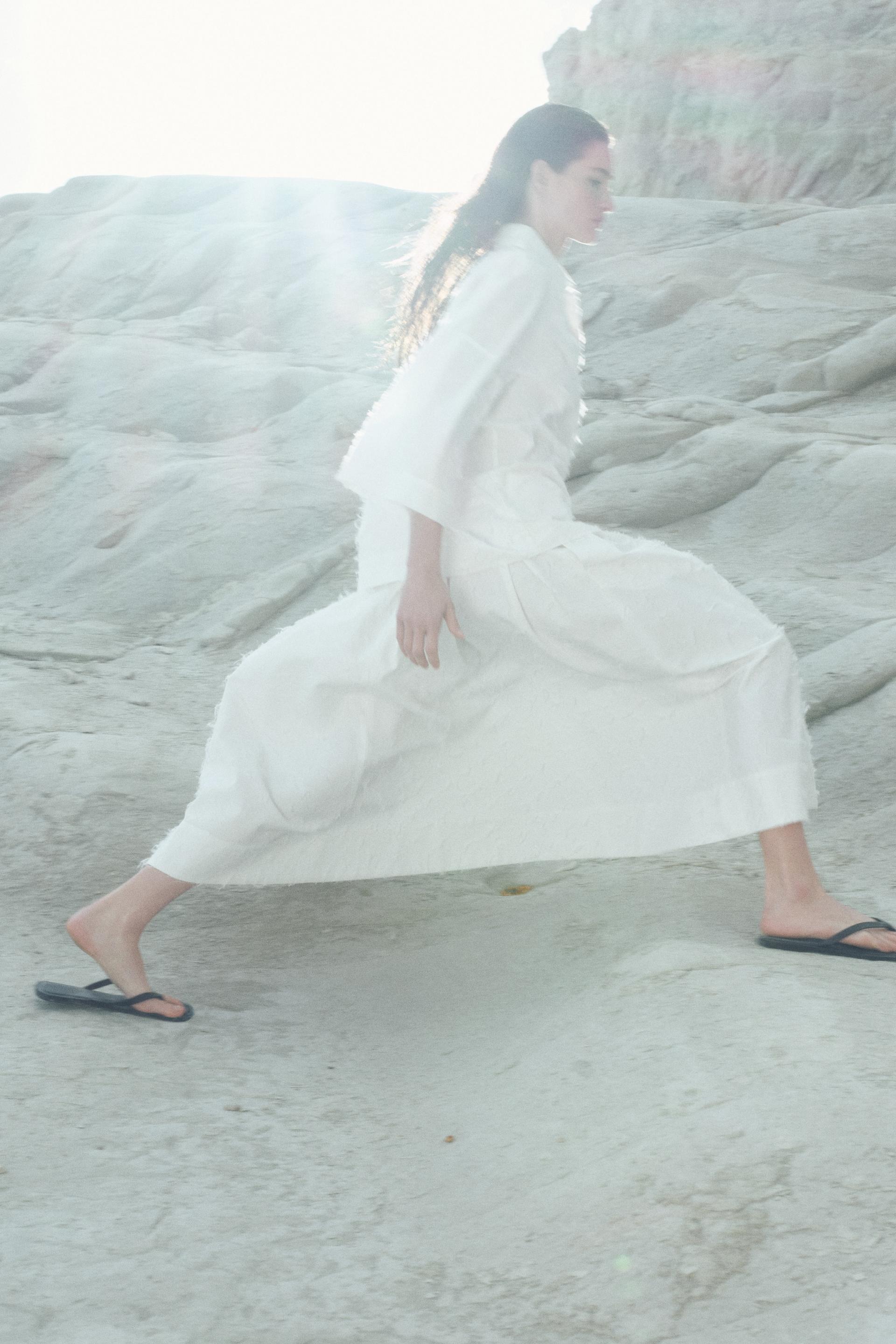 fringe-textured a-line skirt