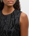 fringed jacquard column gown