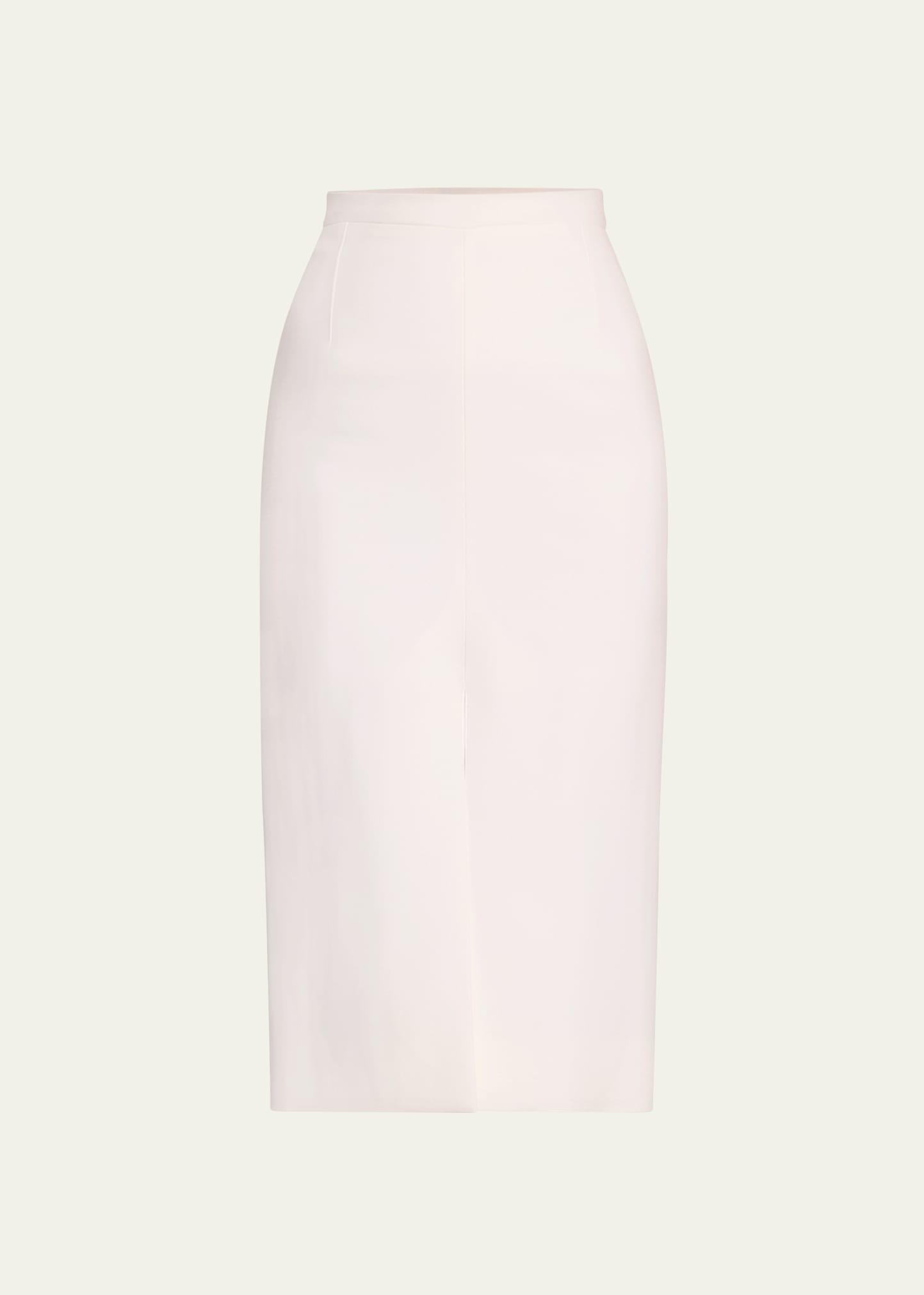 front slit midi skirt