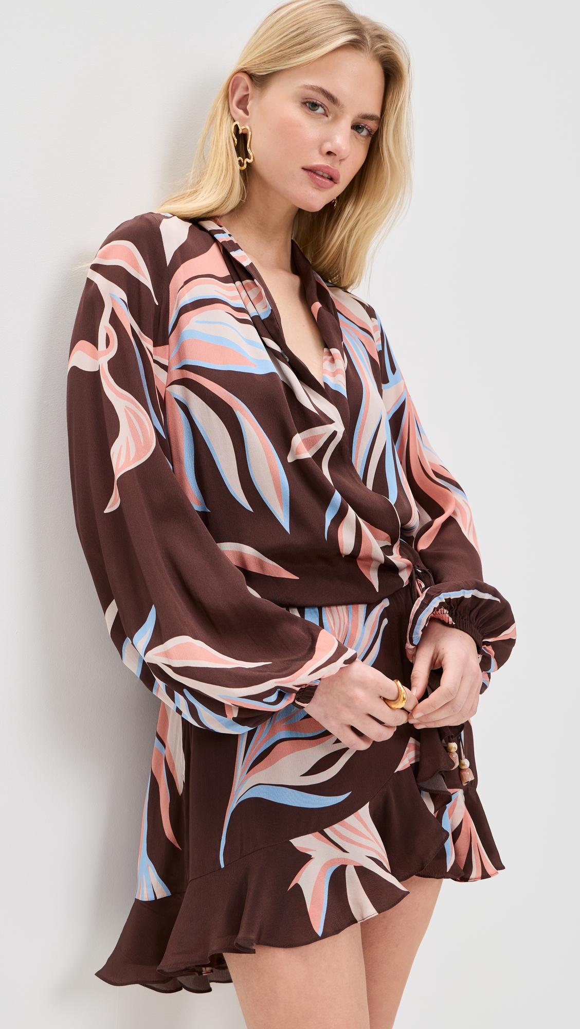 front wrap mini dress