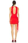 frosted organza mini dress