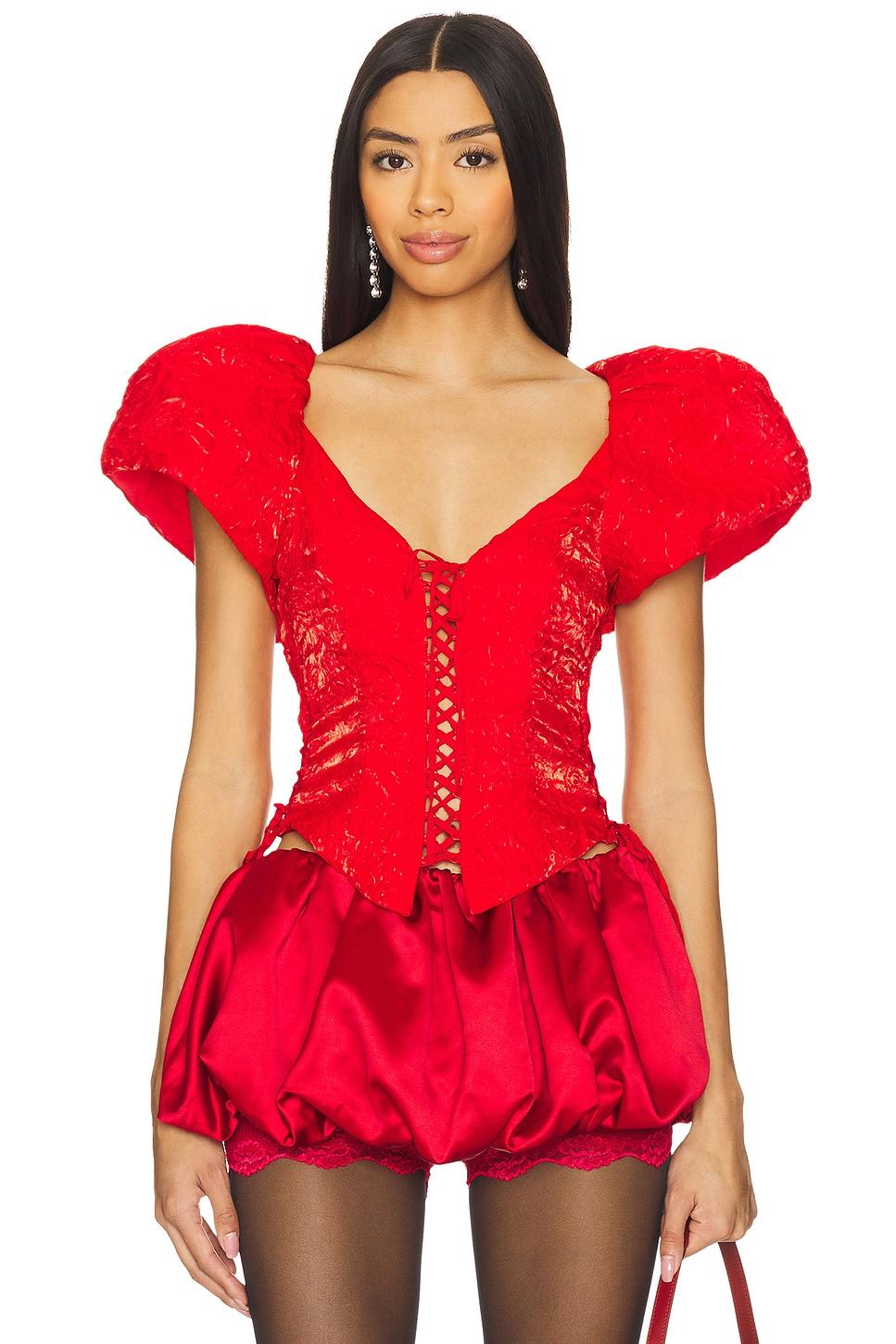 frosted organza top