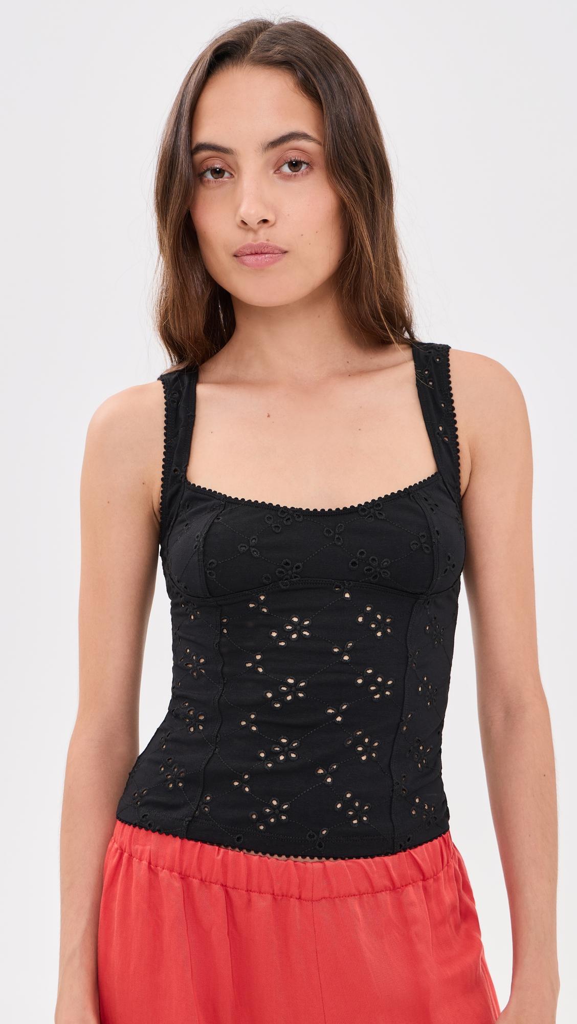 full bloom eyelet cami