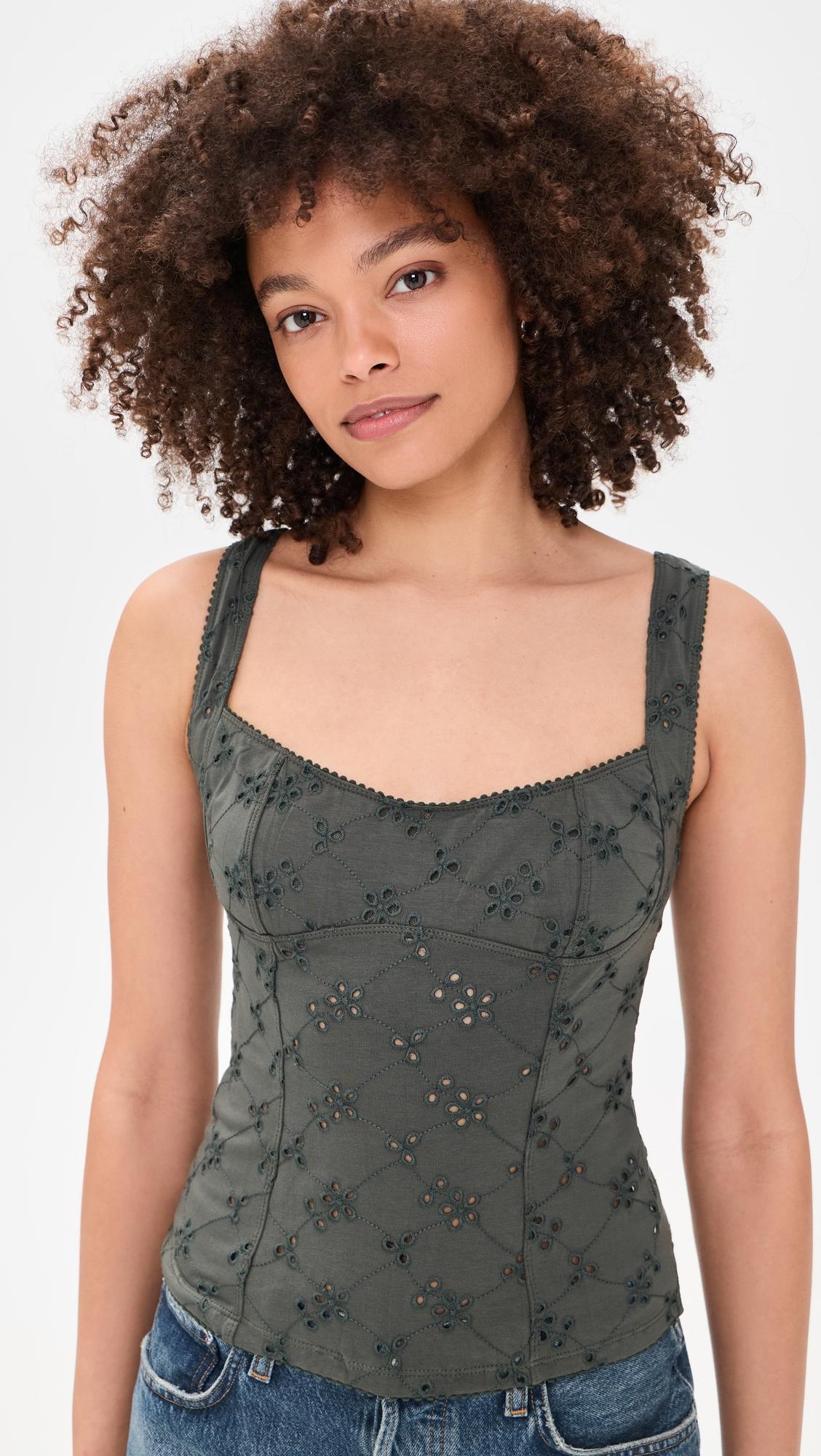 full bloom eyelet camisole