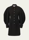 full-sleeve mini shirtdress