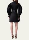 full-sleeve mini shirtdress