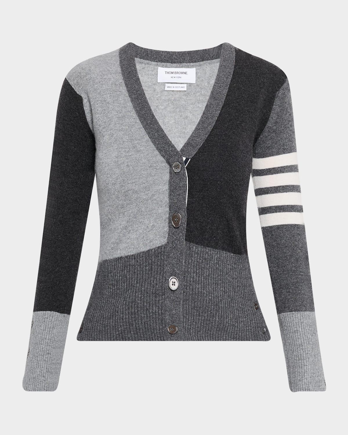 fun mix cashmere v-neck cardigan