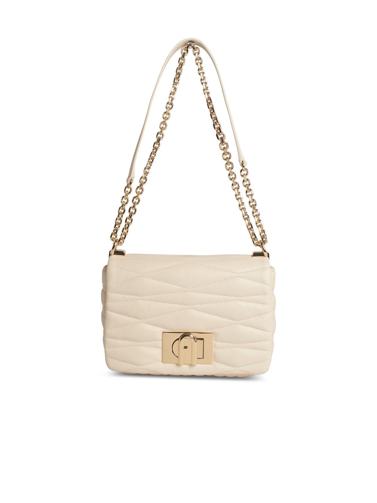 furla 1927 small crossbody bag in cream leather