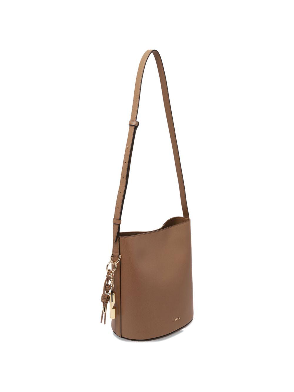 furla bags toffee lea poliuretano - women