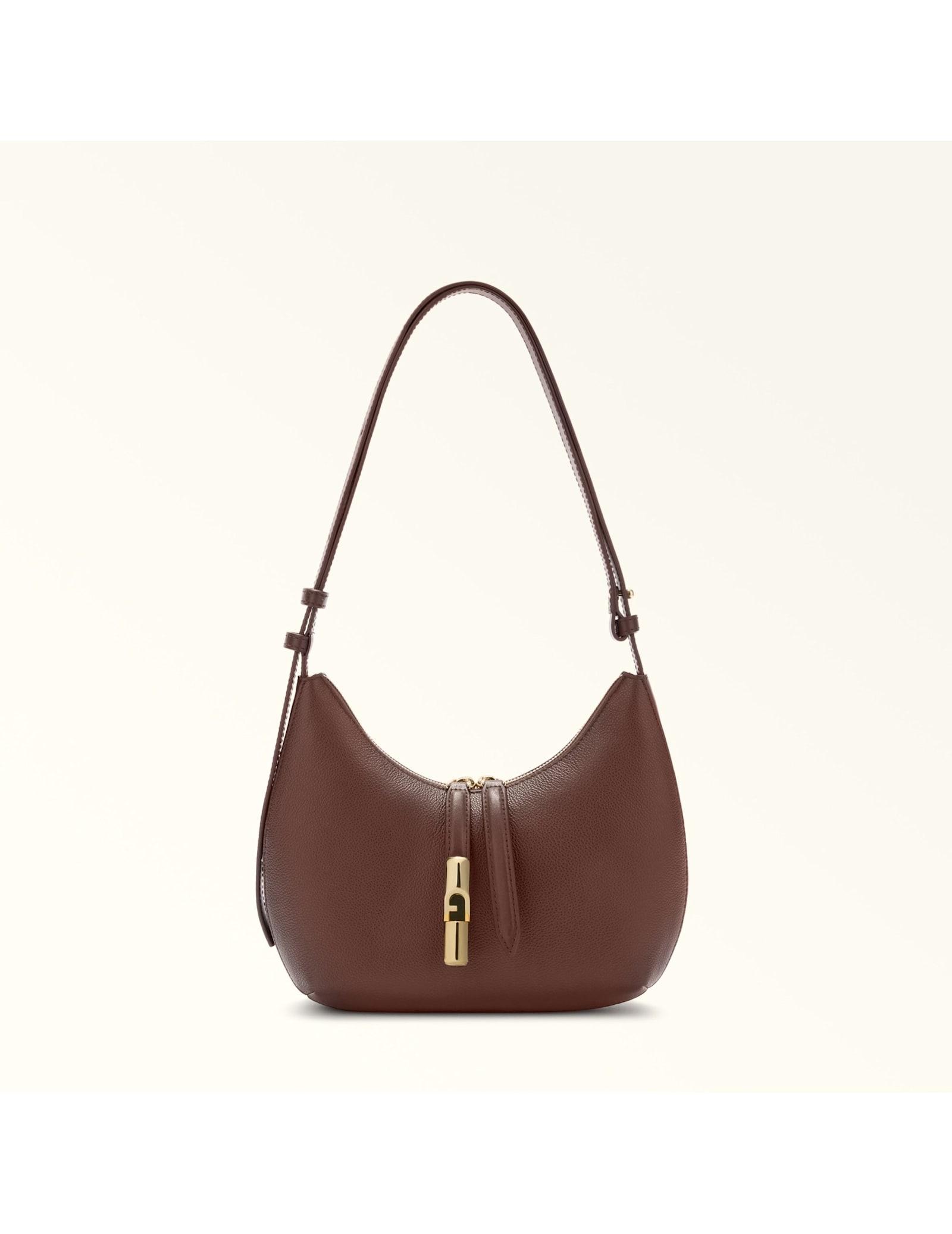 furla chocolate drop s leather shoulder bag