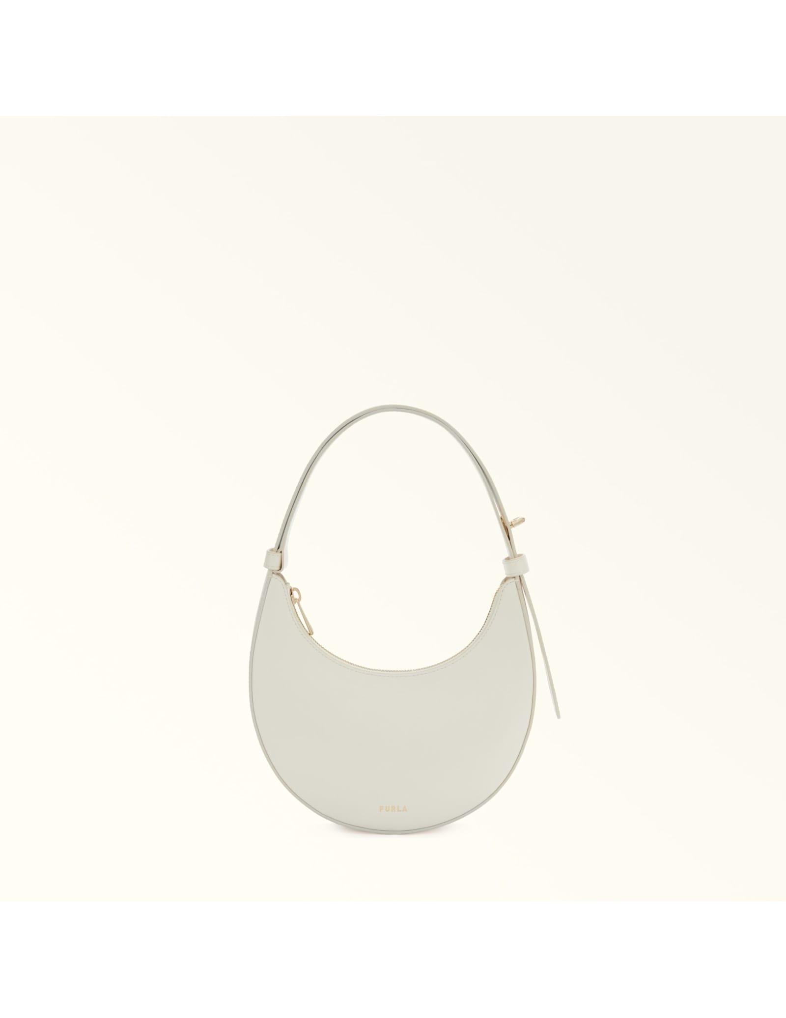 furla delizia mini hobo bag in cream leather