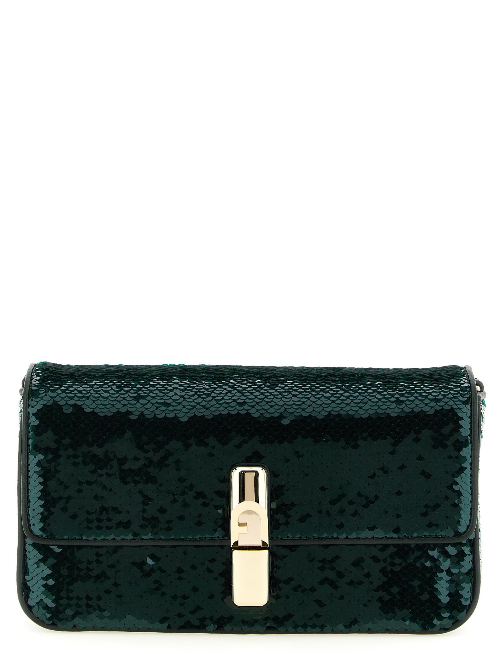 furla iride small crossbody bag green - women