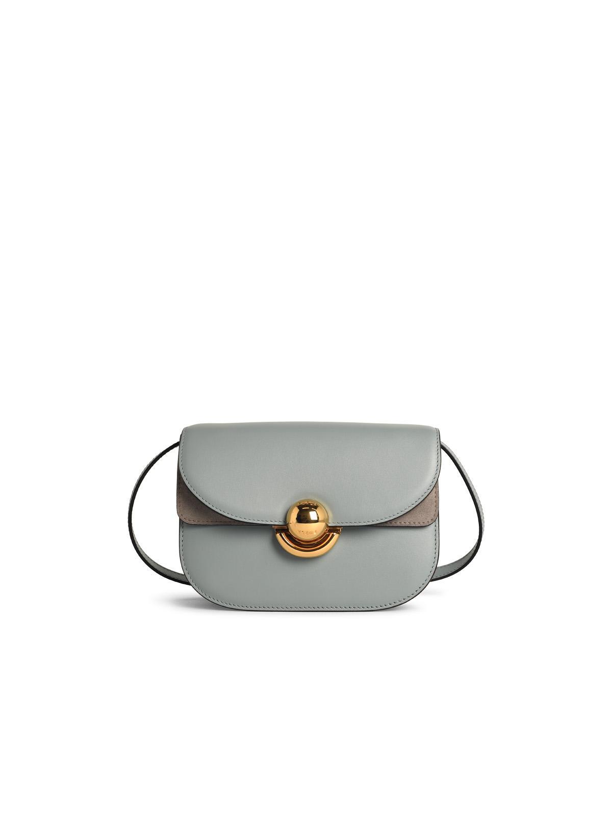 furla light blue leather mini sfera crossbody bag