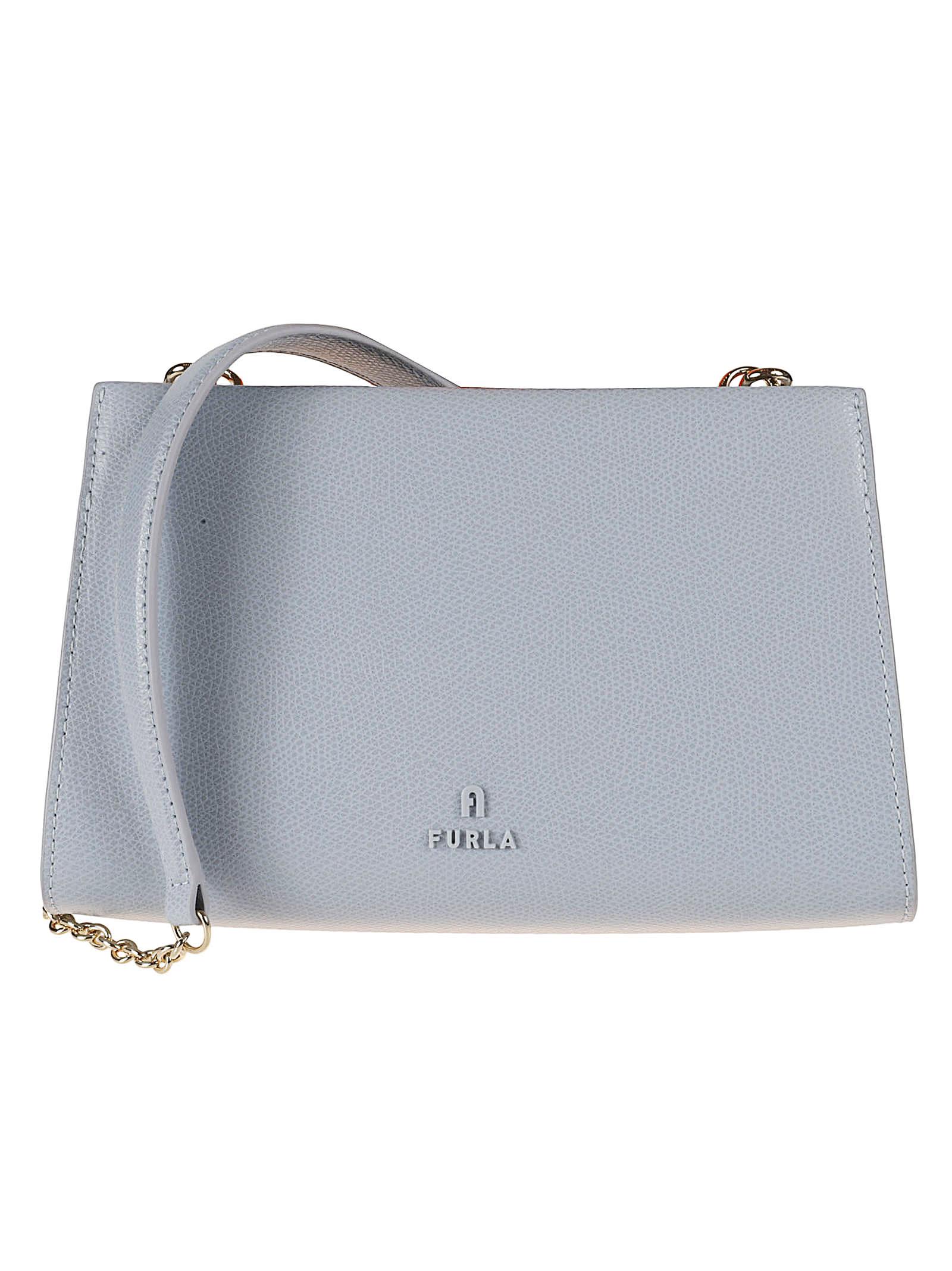 furla logo embossed shoulder bag